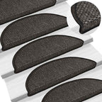 Stair Mats Self-adhesive Sisal-Look 30 pcs 56x17x3 cm Anthracite