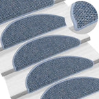 Stair Mats Self-adhesive Sisal-Look 30 pcs 56x17x3 cm Blue