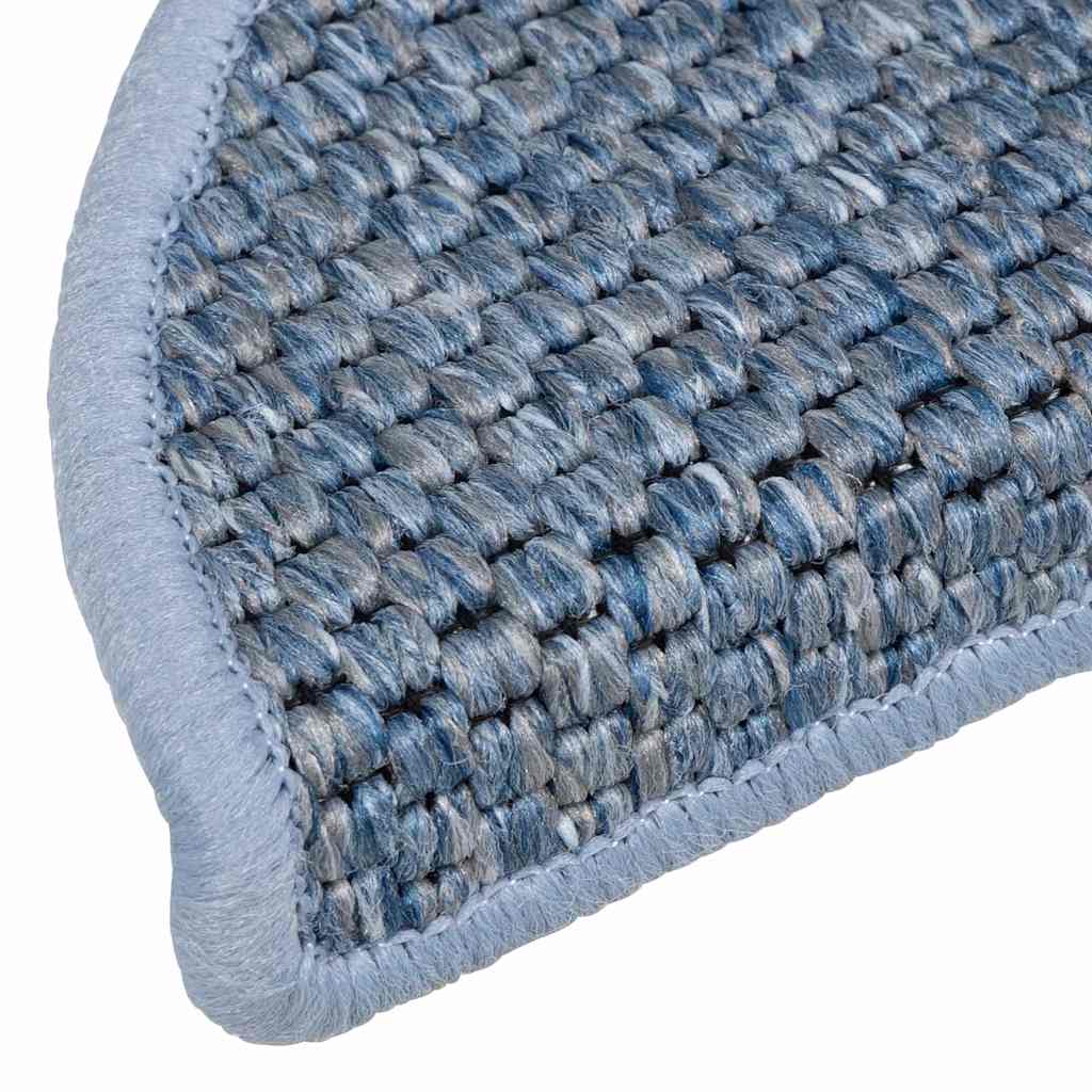 Stair Mats Self-adhesive Sisal-Look 30 pcs 56x17x3 cm Blue