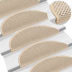 Stair Mats Self-adhesive Sisal-Look 30 pcs 56x17x3 cm Berber