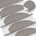 Stair Mats Self-adhesive Sisal-Look 30 pcs 65x21x4 cm Silver