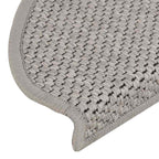 Stair Mats Self-adhesive Sisal-Look 30 pcs 65x21x4 cm Silver