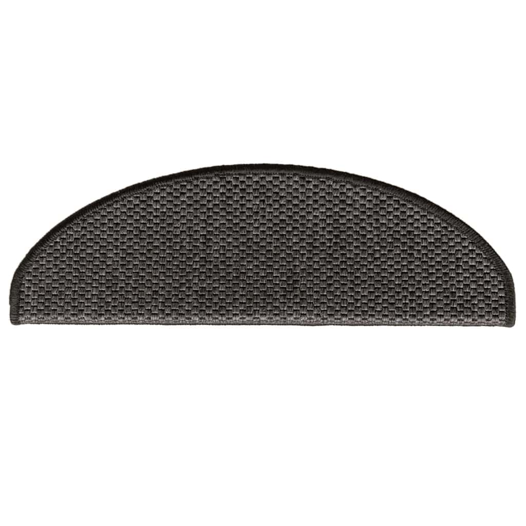 Stair Mats Self-adhesive Sisal-Look 30 pcs 65x21x4 cm Anthracite