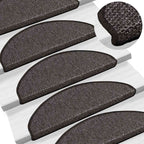Stair Mats Self-adhesive Sisal-Look 30 pcs 65x21x4 cm Anthracite