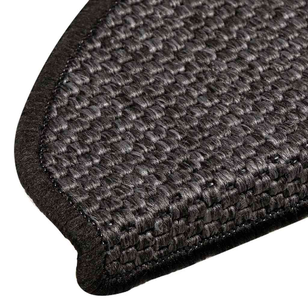 Stair Mats Self-adhesive Sisal-Look 30 pcs 65x21x4 cm Anthracite