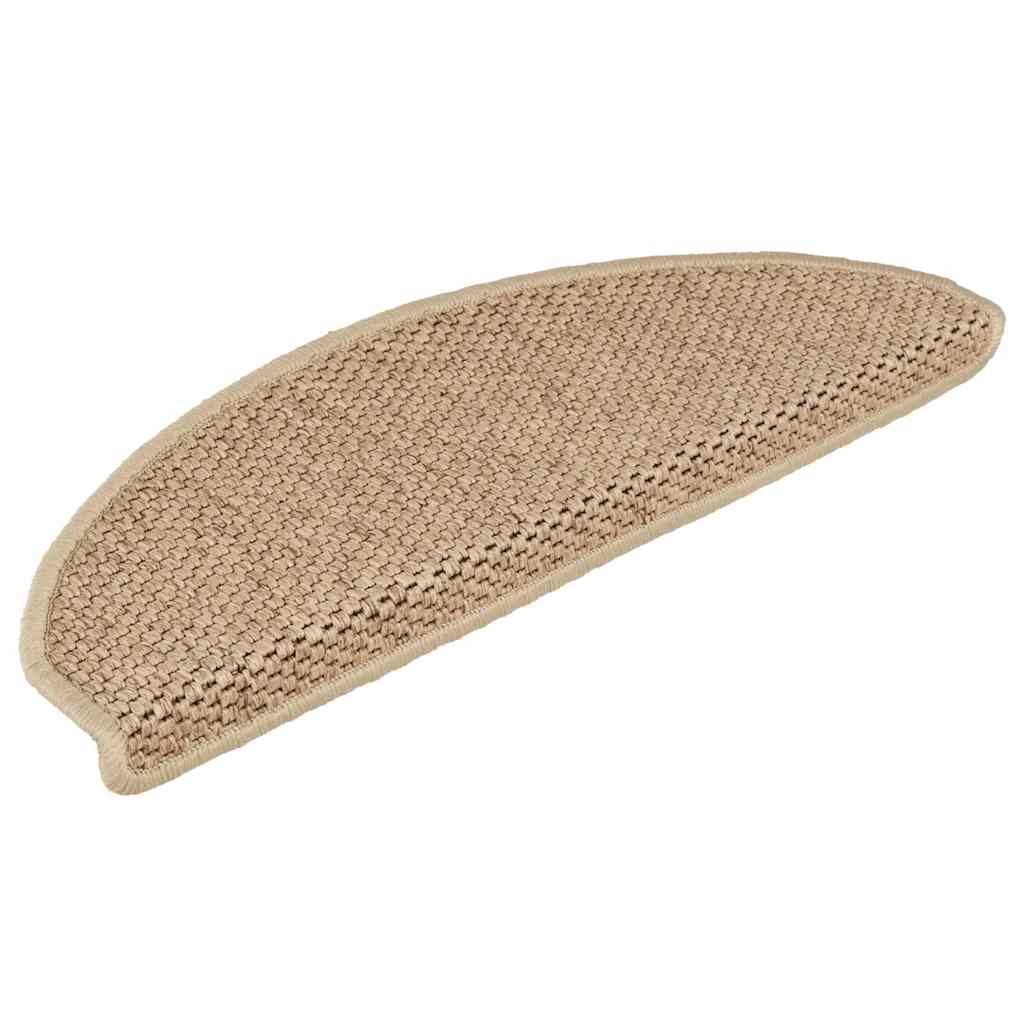 Stair Mats Self-adhesive Sisal-Look 30 pcs 65x21x4 cm Sand