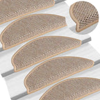 Stair Mats Self-adhesive Sisal-Look 30 pcs 65x21x4 cm Light Beige