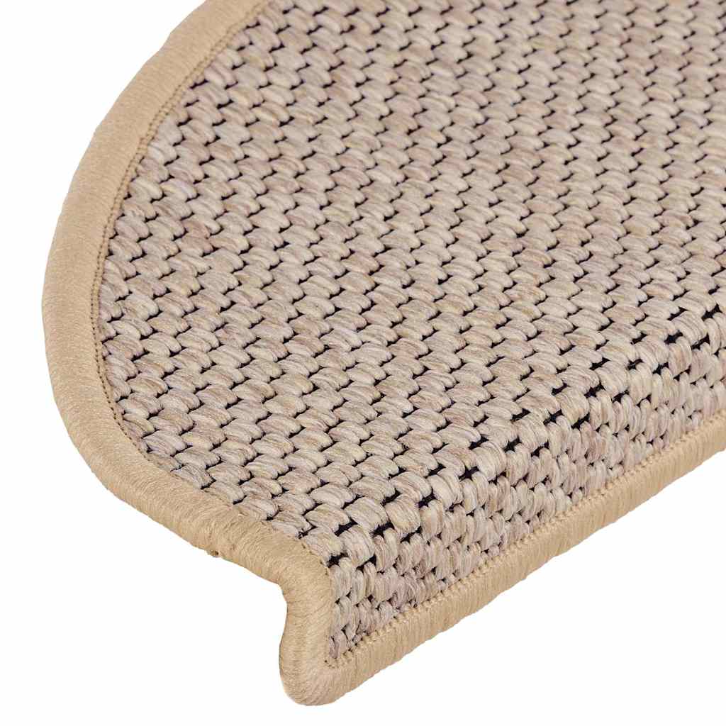 Stair Mats Self-adhesive Sisal-Look 30 pcs 65x21x4 cm Light Beige