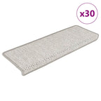 Stair Mats Self-adhesive Sisal-Look 30 pcs 65x21x4 cm Platina