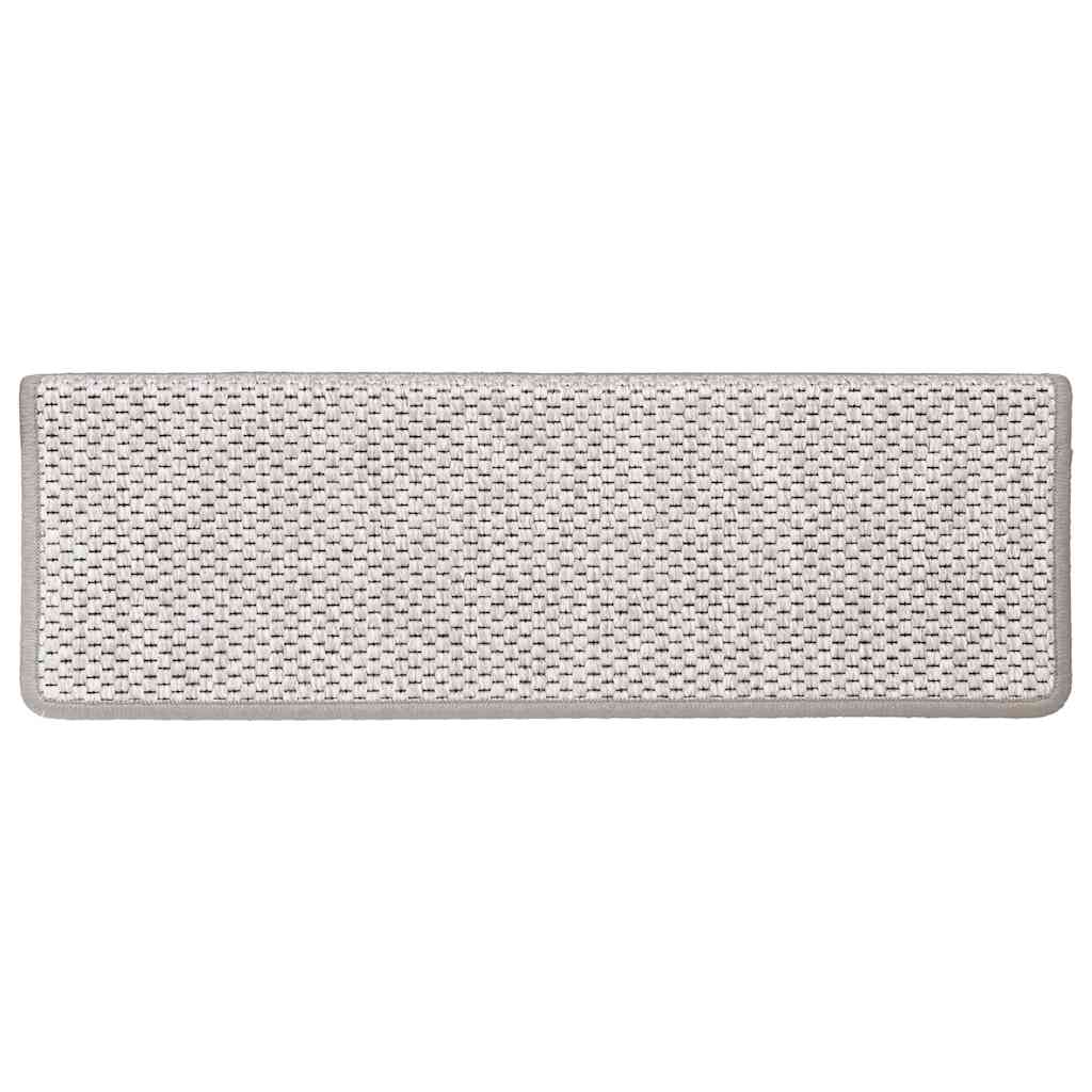 Stair Mats Self-adhesive Sisal-Look 30 pcs 65x21x4 cm Platina