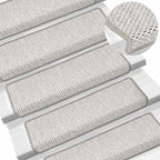 Stair Mats Self-adhesive Sisal-Look 30 pcs 65x21x4 cm Platina