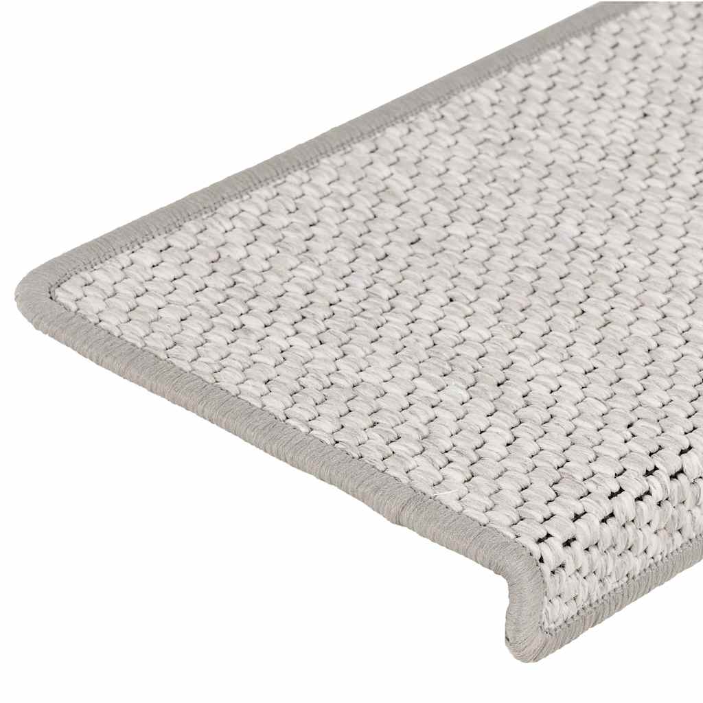 Stair Mats Self-adhesive Sisal-Look 30 pcs 65x21x4 cm Platina
