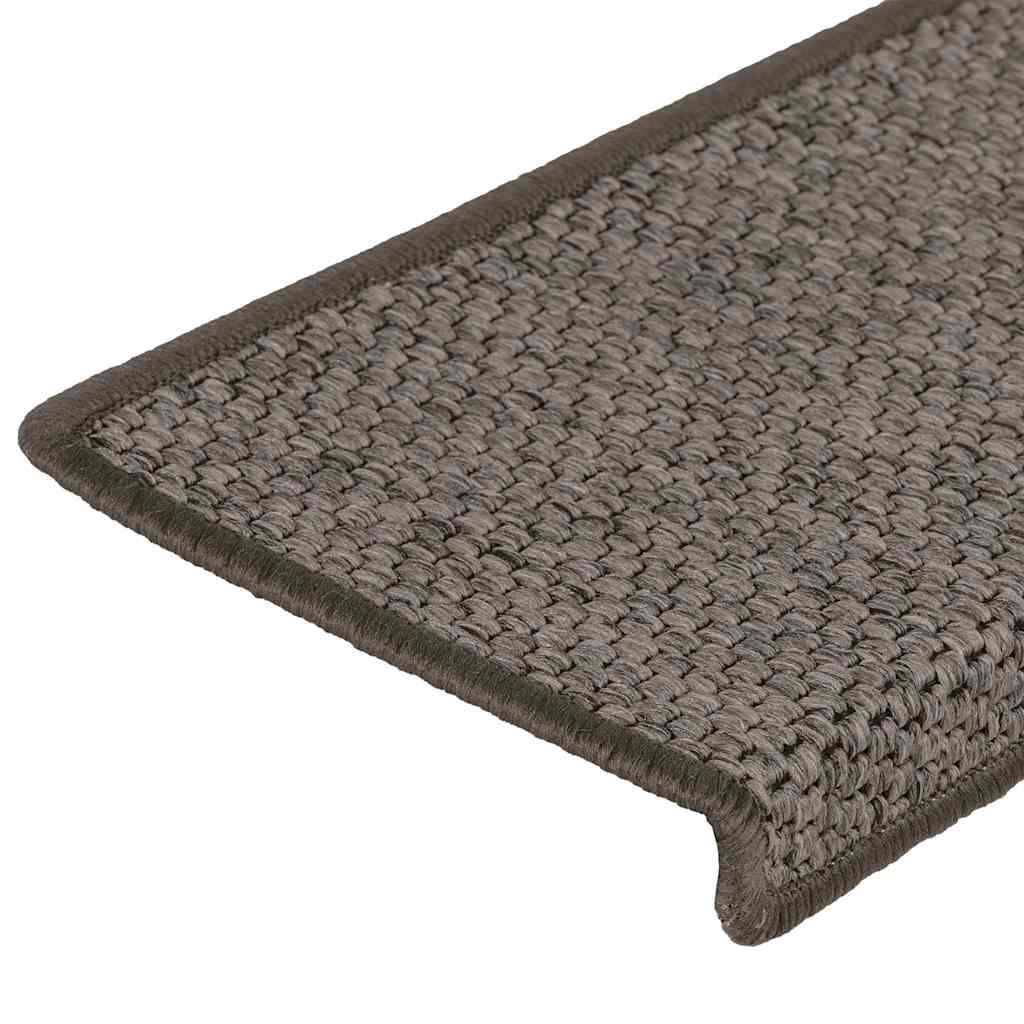 Stair Mats Self-adhesive Sisal-Look 30 pcs 65x21x4 cm Grey and Beige