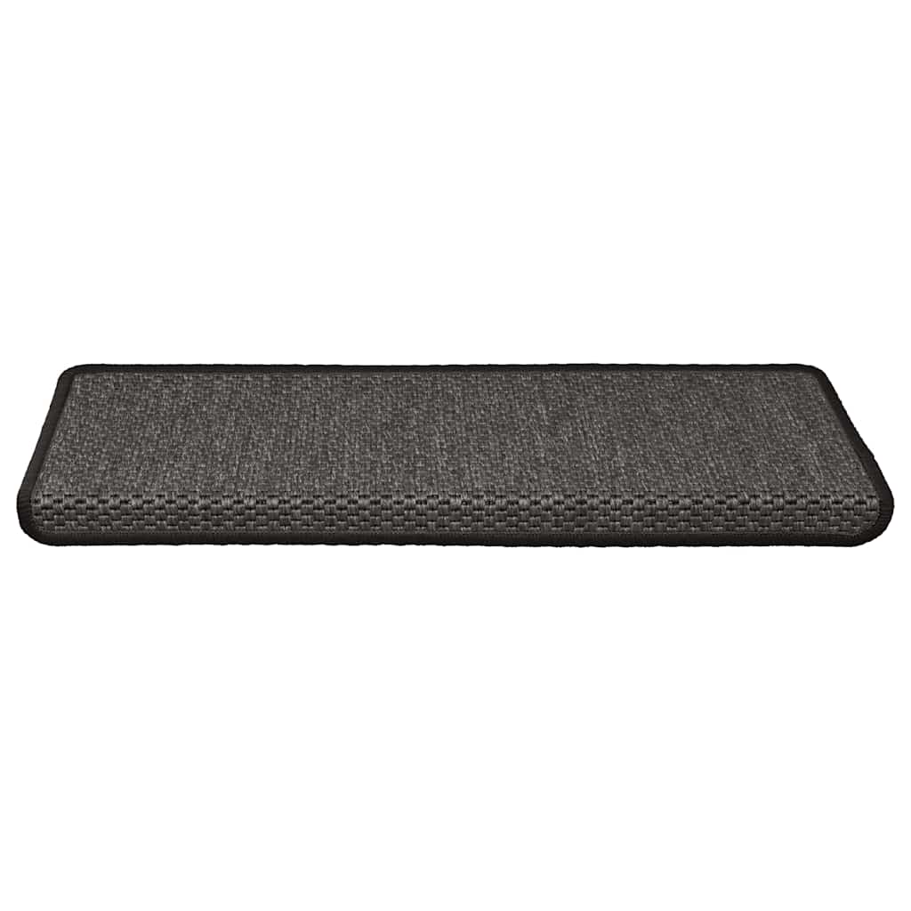 Stair Mats Self-adhesive Sisal-Look 30 pcs 65x21x4 cm Anthracite