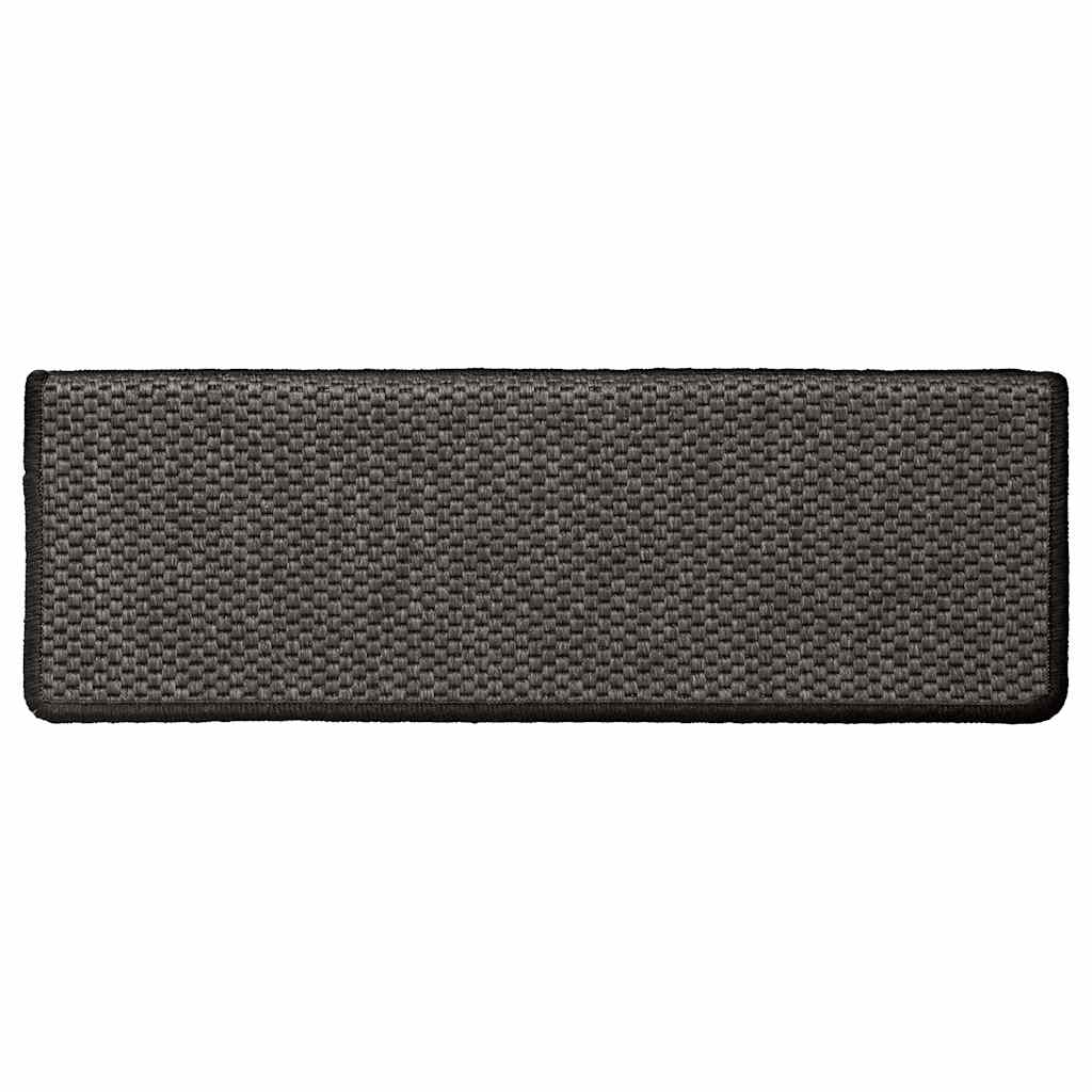Stair Mats Self-adhesive Sisal-Look 30 pcs 65x21x4 cm Anthracite