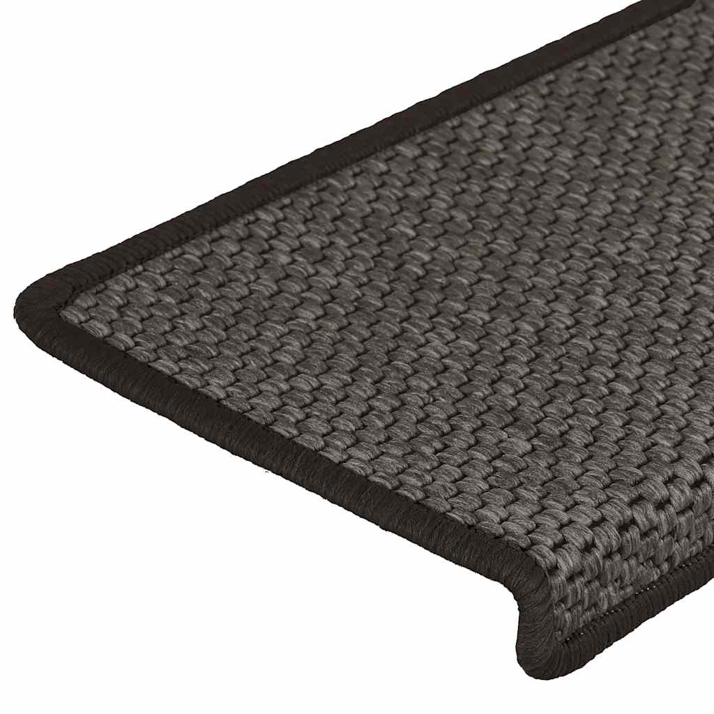 Stair Mats Self-adhesive Sisal-Look 30 pcs 65x21x4 cm Anthracite