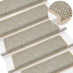 Stair Mats Self-adhesive Sisal-Look 30 pcs 65x21x4 cm Green