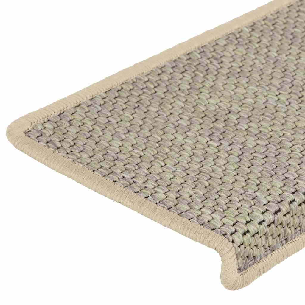 Stair Mats Self-adhesive Sisal-Look 30 pcs 65x21x4 cm Green