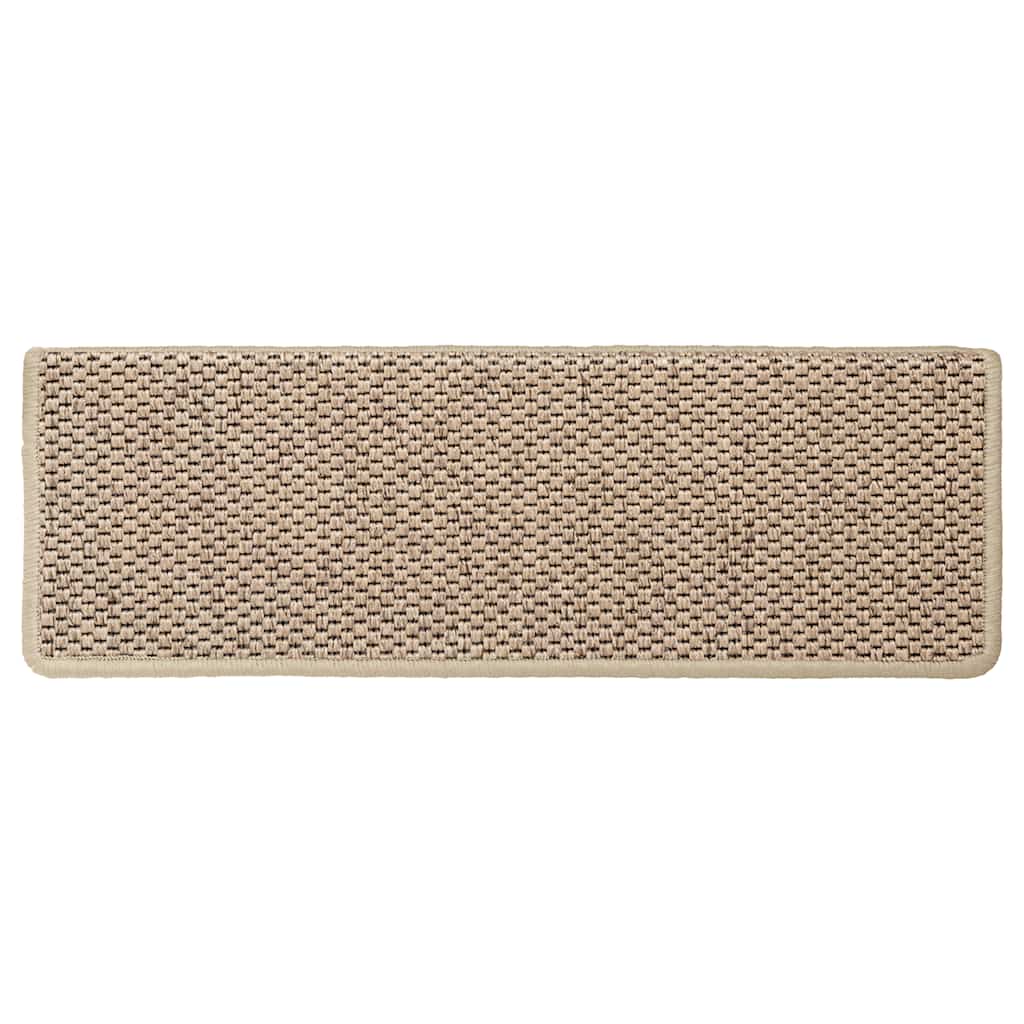 Stair Mats Self-adhesive Sisal-Look 30 pcs 65x21x4 cm Sand