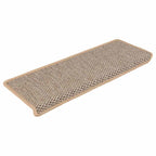 Stair Mats Self-adhesive Sisal-Look 30 pcs 65x21x4 cm Light Beige