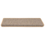 Stair Mats Self-adhesive Sisal-Look 30 pcs 65x21x4 cm Light Beige