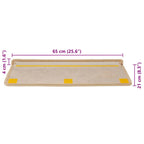 Stair Mats Self-adhesive Sisal-Look 30 pcs 65x21x4 cm Light Beige