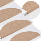 Stair Mats Self-adhesive 30 pcs Beige 65x22.5x3.5 cm