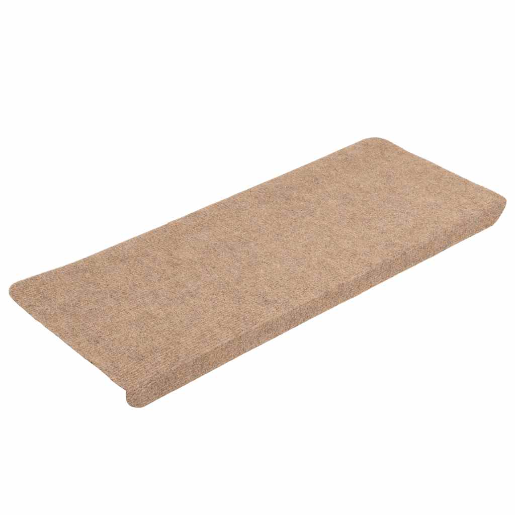 Stair Mats Self-adhesive 30 pcs Beige 65x24.5x3.5 cm