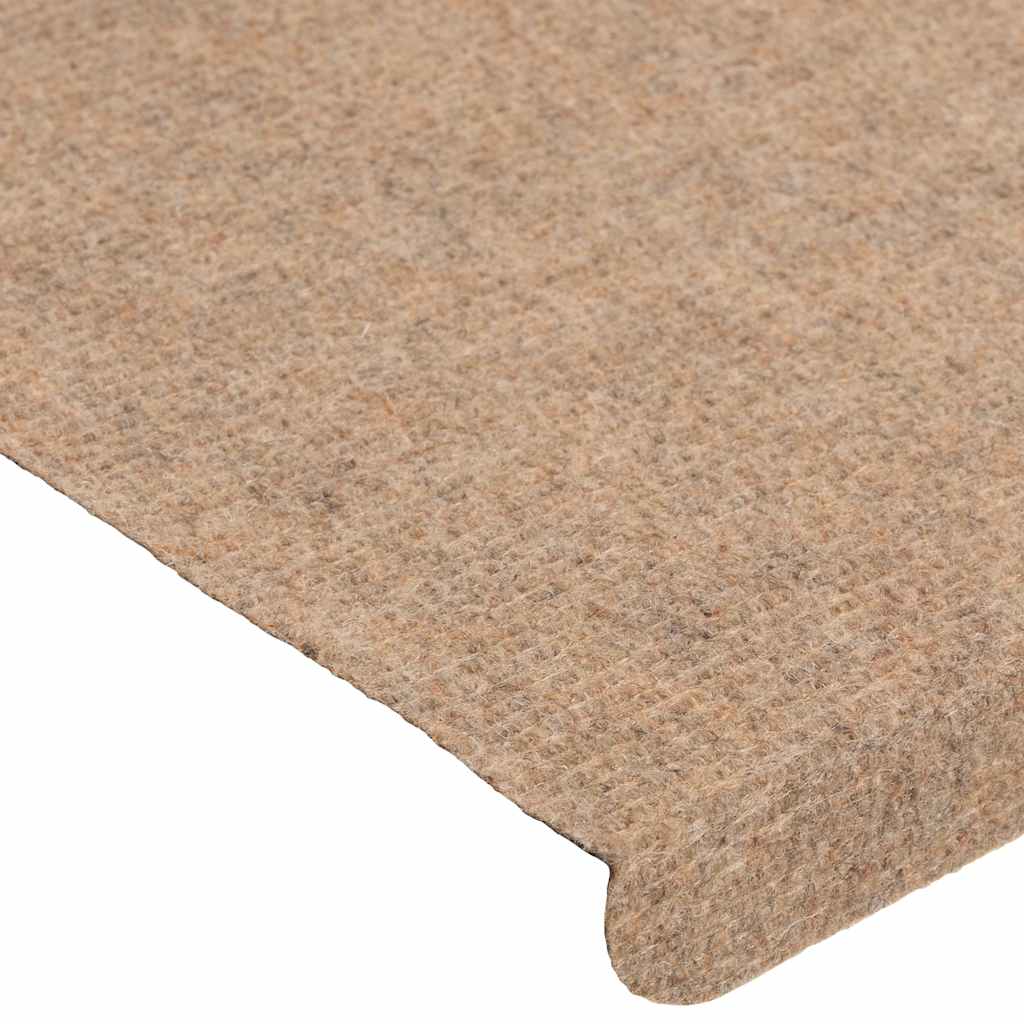 Stair Mats Self-adhesive 30 pcs Beige 65x24.5x3.5 cm