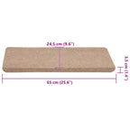 Stair Mats Self-adhesive 30 pcs Beige 65x24.5x3.5 cm