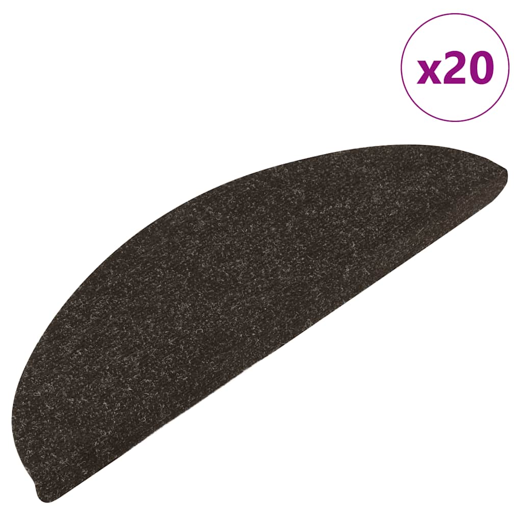 Stair Mats Self-adhesive 20 pcs Anthracite 56x17x3 cm