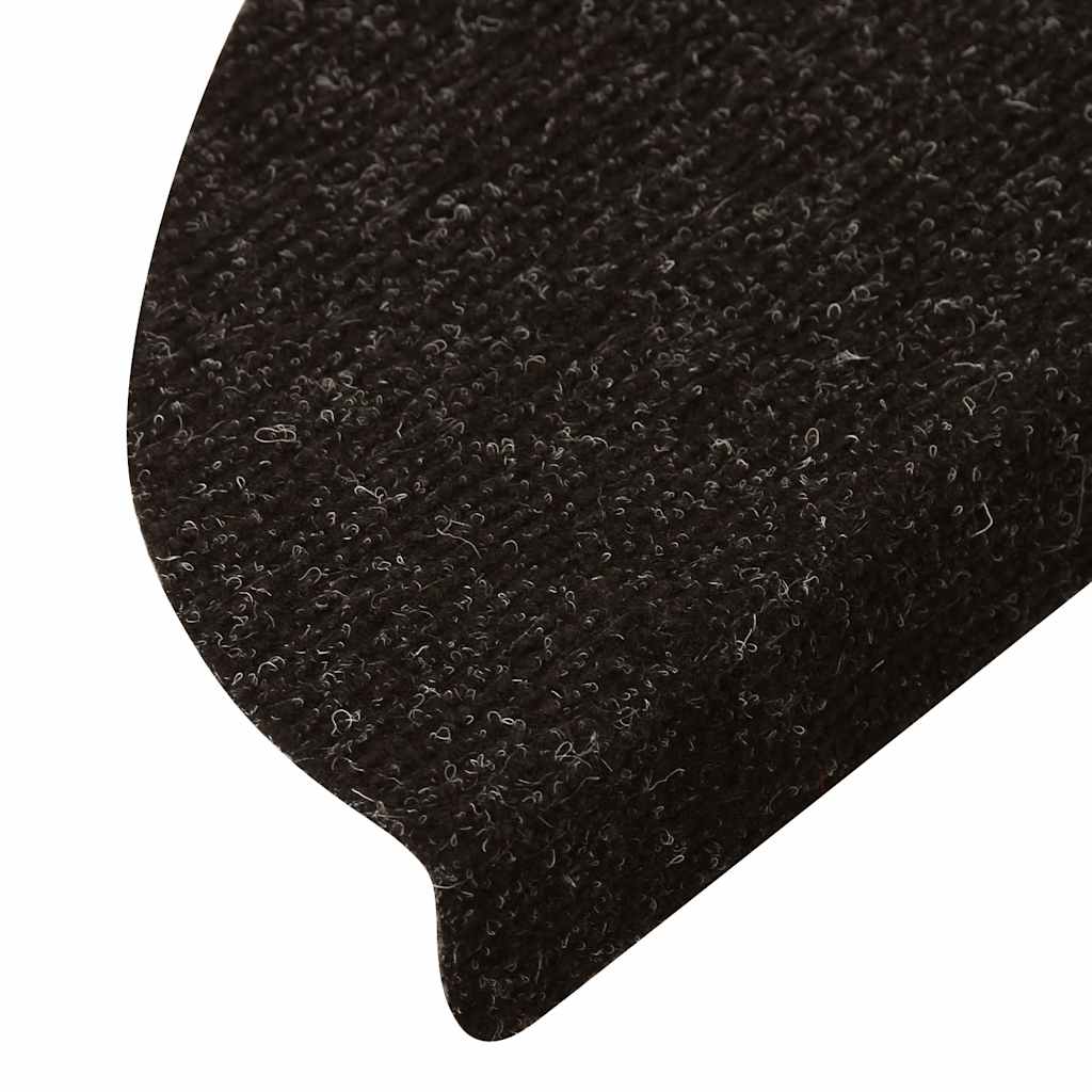 Stair Mats Self-adhesive 30 pcs Anthracite 56x17x3 cm