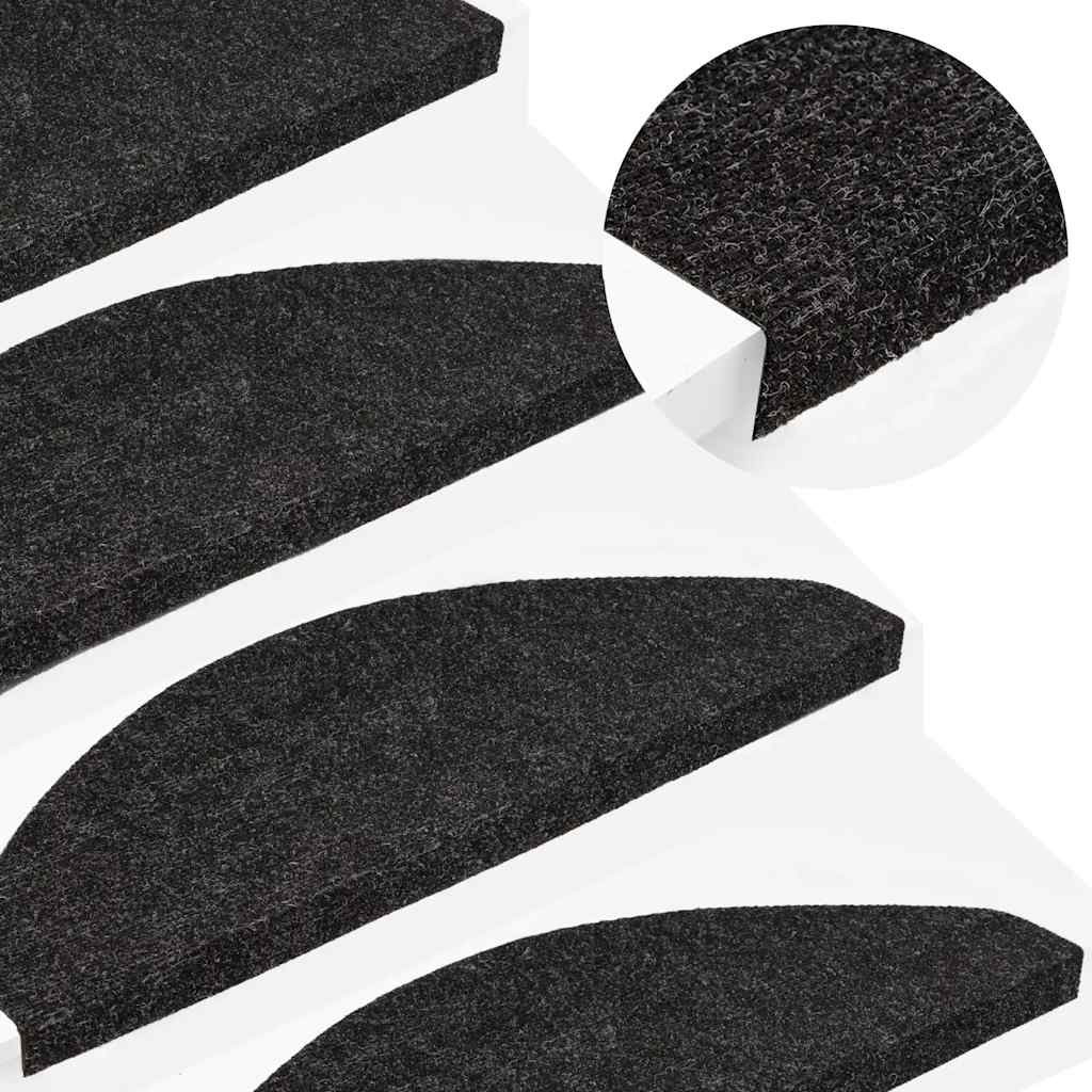 Stair Mats Self-adhesive 20 pcs Anthracite 65x22.5x3.5 cm