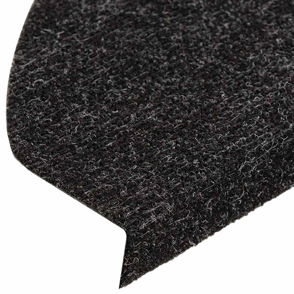 Stair Mats Self-adhesive 20 pcs Black 56x17x3 cm