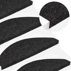 Stair Mats Self-adhesive 20 pcs Black 56x17x3 cm