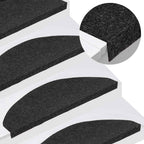 Stair Mats Self-adhesive 20 pcs Black 65x22.5x3.5 cm