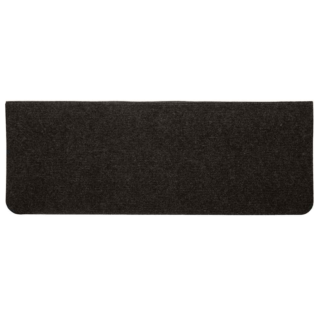 Stair Mats Self-adhesive 30 pcs Black 65x24.5x3.5 cm
