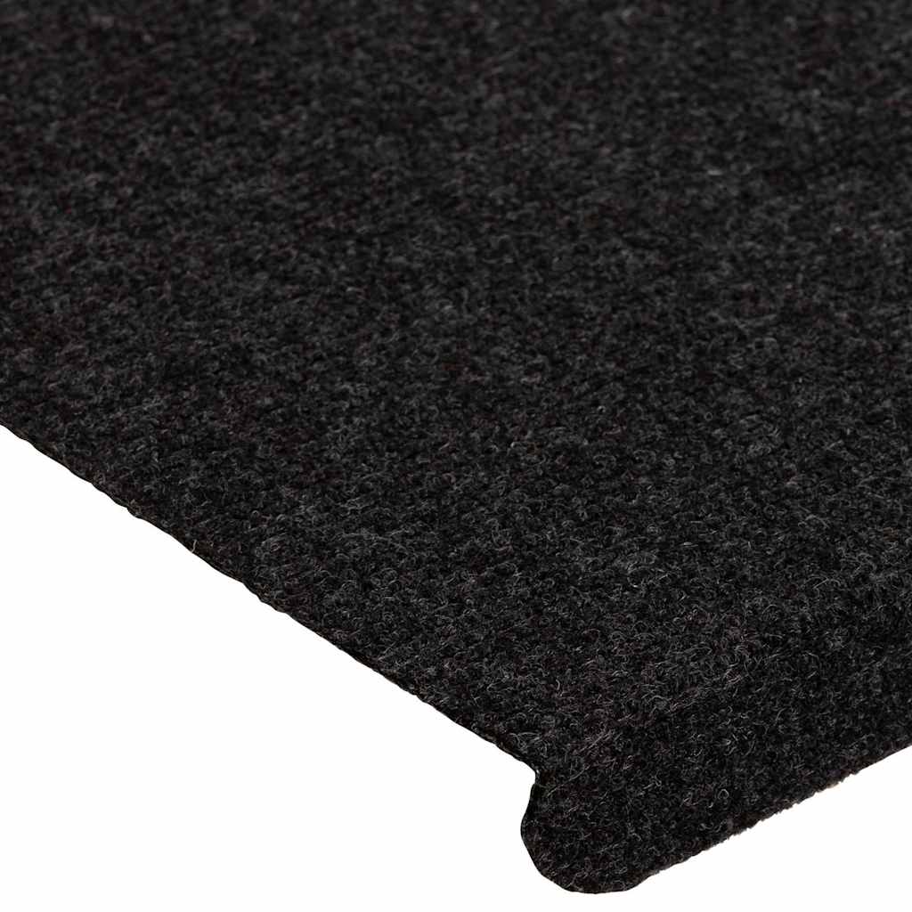 Stair Mats Self-adhesive 30 pcs Black 65x24.5x3.5 cm