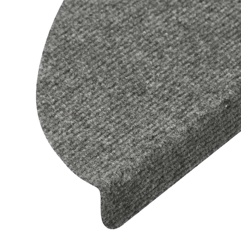 Stair Mats Self-adhesive 20 pcs Grey 56x17x3 cm