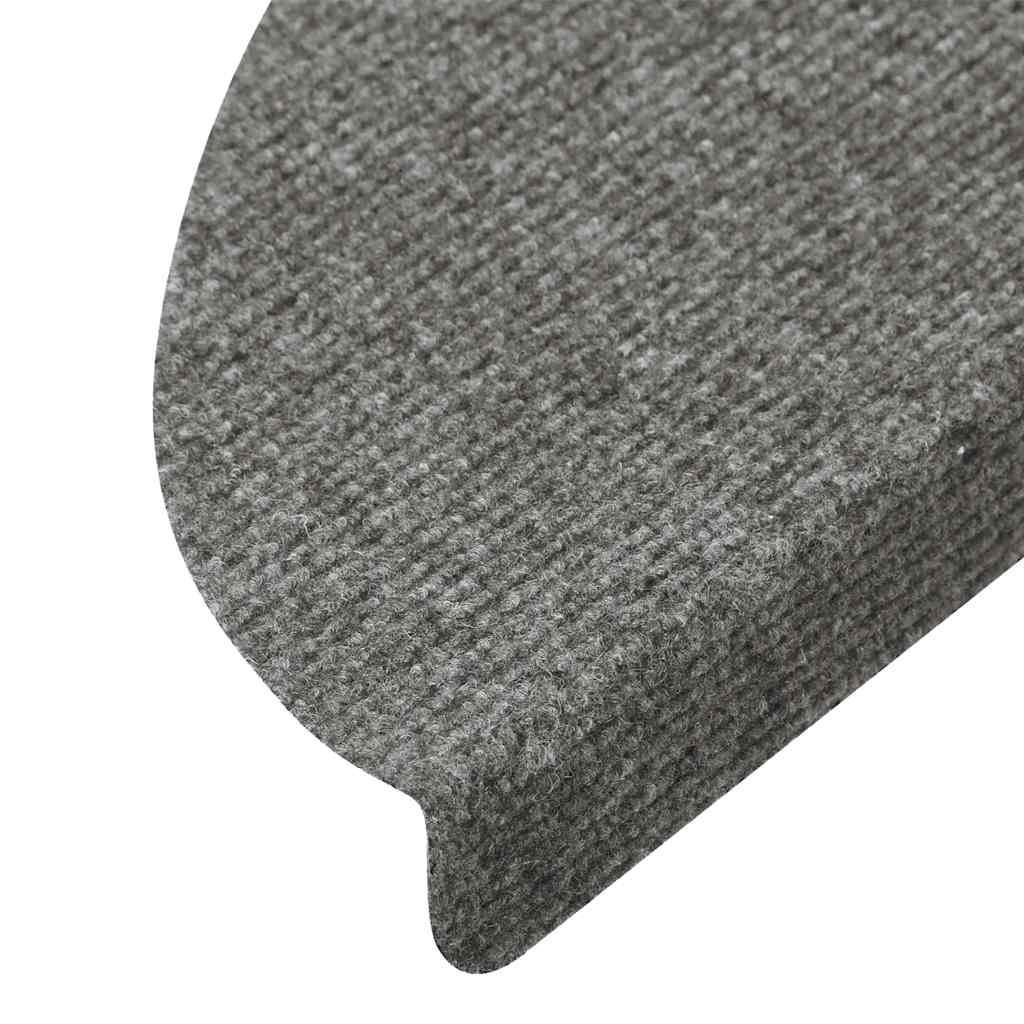 Stair Mats Self-adhesive 30 pcs Grey 56x17x3 cm