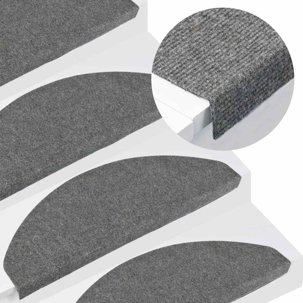 Stair Mats Self-adhesive 20 pcs Grey 65x22.5x3.5 cm
