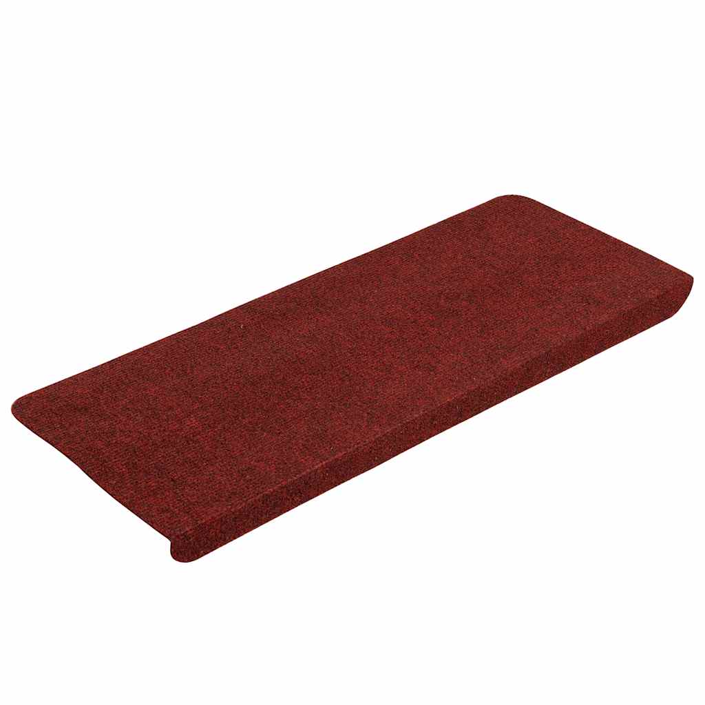 Stair Mats Self-adhesive 30 pcs Red 65x22.5x3.5 cm