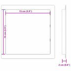 Access Panels 2 pcs White 15 x 15 cm ABS Plastic