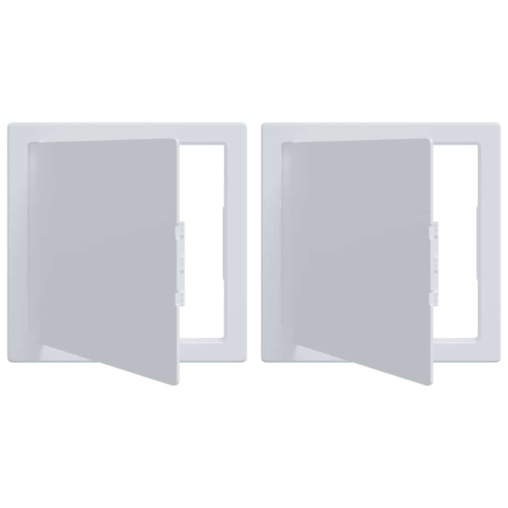 Access Panels 2 pcs White 20 x 20 cm ABS Plastic