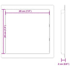 Access Panels 2 pcs White 20 x 20 cm ABS Plastic