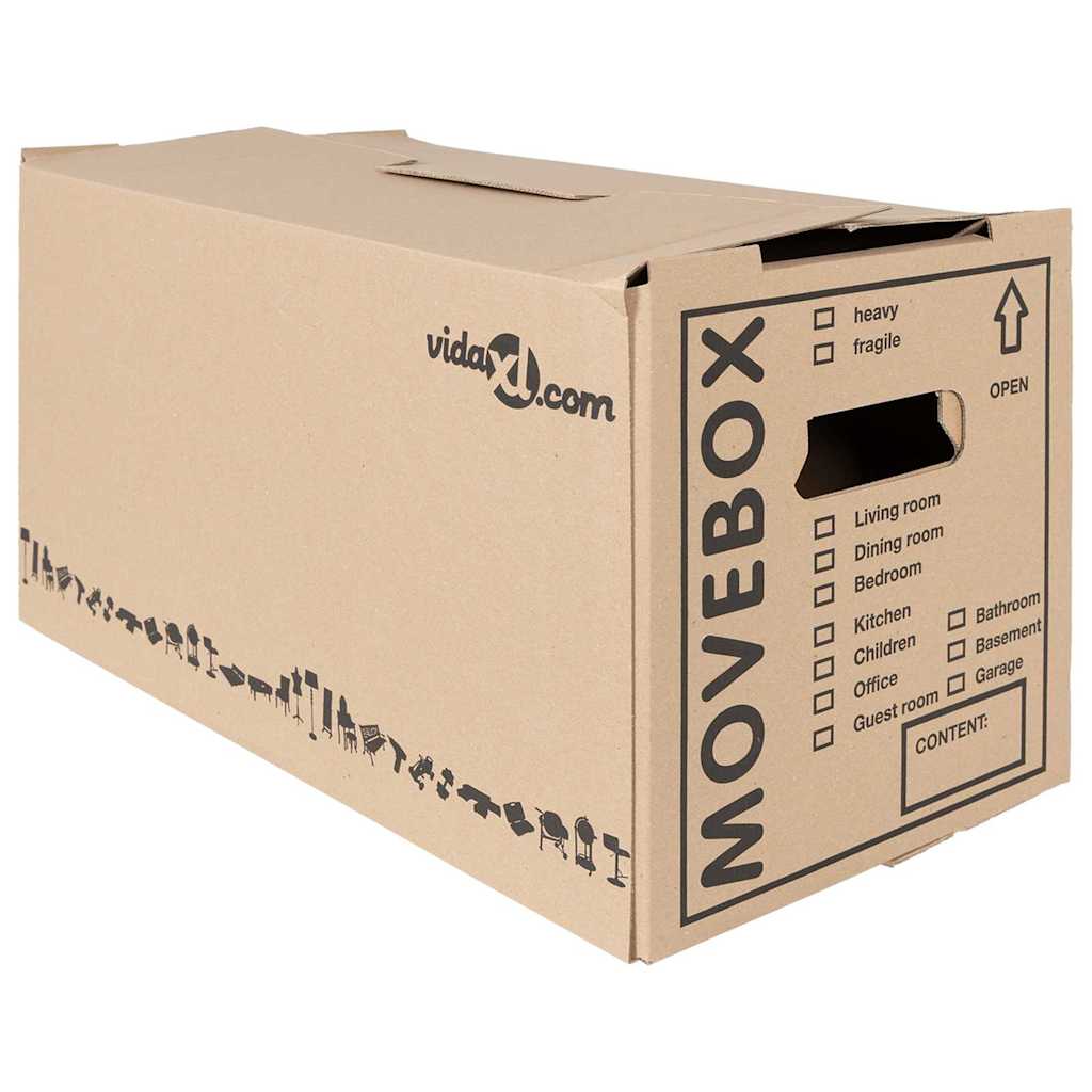 Moving Box 20 pcs Natural 59 x 31.5 x 31.5 cm Cardboard
