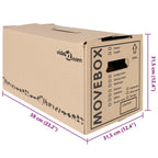 Moving Box 20 pcs Natural 59 x 31.5 x 31.5 cm Cardboard