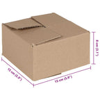 Folding Box 50 pcs Natural 15 x 15 x 8 cm Cardboard