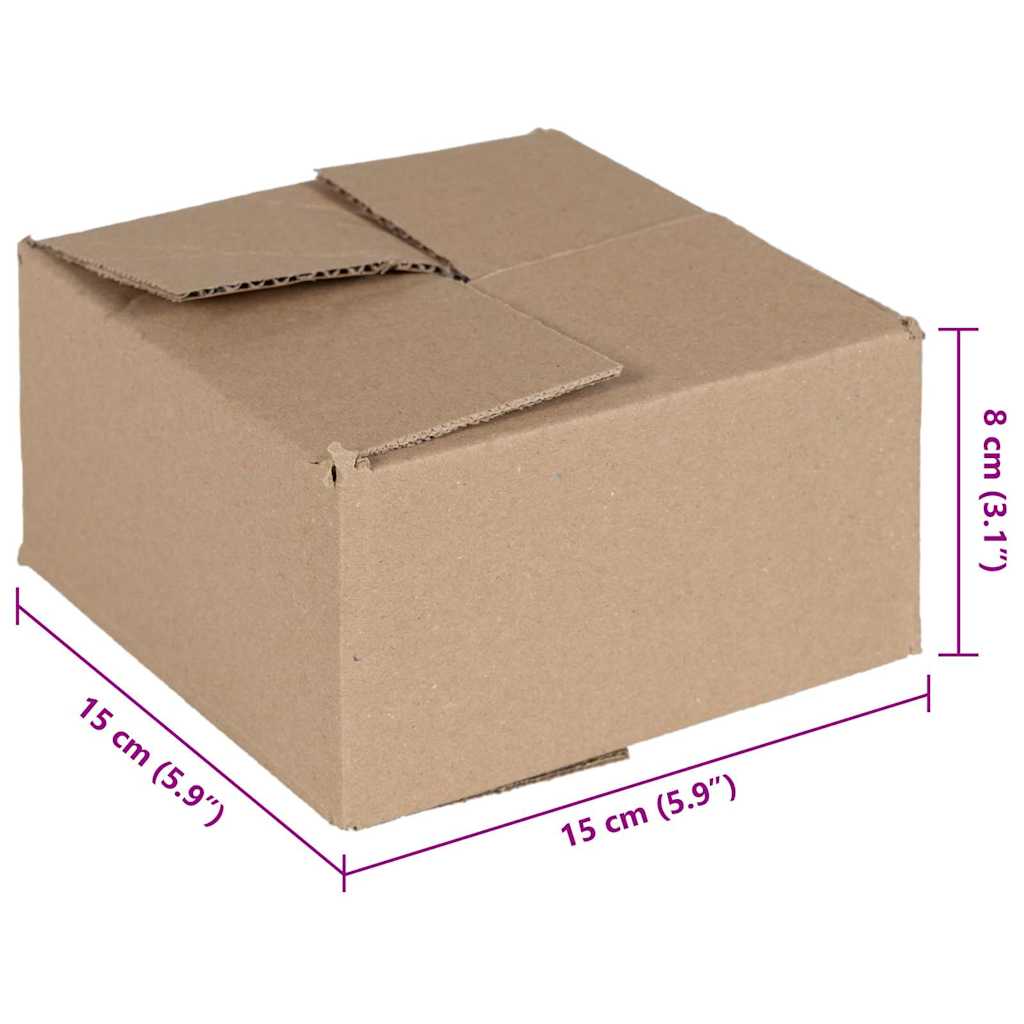 Folding Box 50 pcs Natural 15 x 15 x 8 cm Cardboard