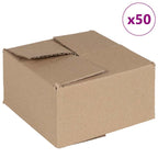 Folding Box 50 pcs Natural 15 x 15 x 8 cm Cardboard